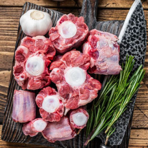 Beef oxtail offered at WP Meat Co in Enfield, Illinois.