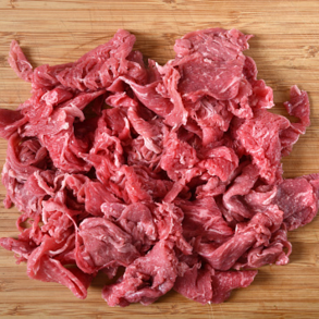 Beef unseasoned shaved Philly meat offered at WP Meat Co in Enfield, Illinois.