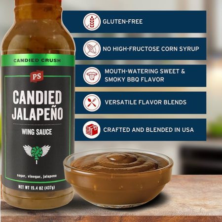 Candied Jalapeno Wing Sauce offered at WP Meat Co in Enfield, Illinois.