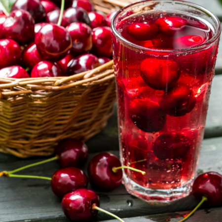 Cherry juice offered at WP Meat Co in Enfield, Illinois.