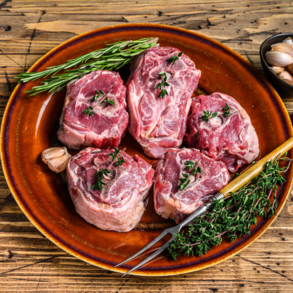Lamb neck offered at WP Meat Co in Enfield, Illinois.