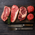 Four raw meat cuts from WP Meat Co in Enfield, Illinois