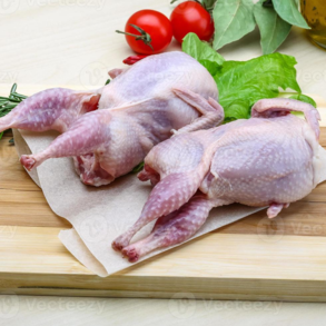 Quail offered at WP Meat Co in Enfield, Illinois.